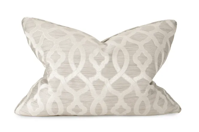 Hovedbilde  Pute 45x60 Geo/Trellis Ivory (Happiness)  ...