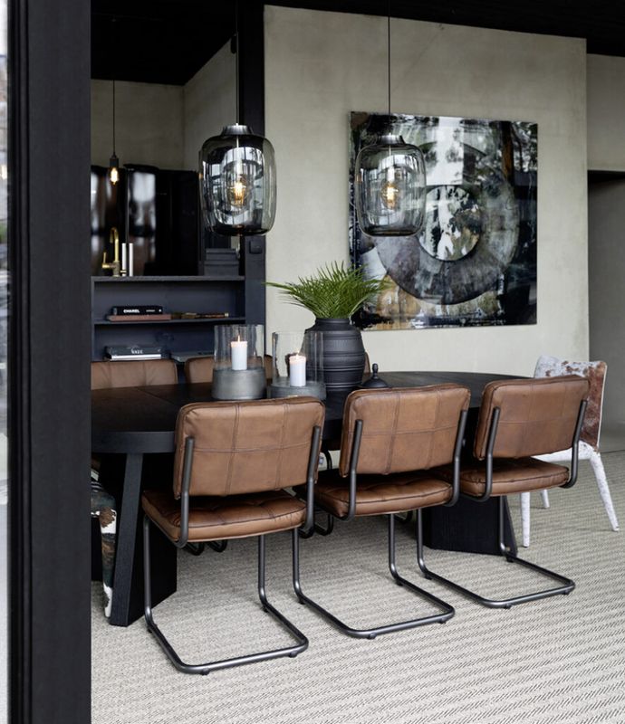 CARLOS Dining chair black 