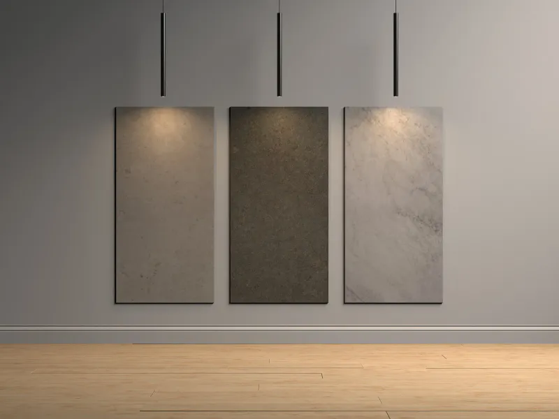 Square sofabord sølvgrå metallramme - med stenplate  limestone 4