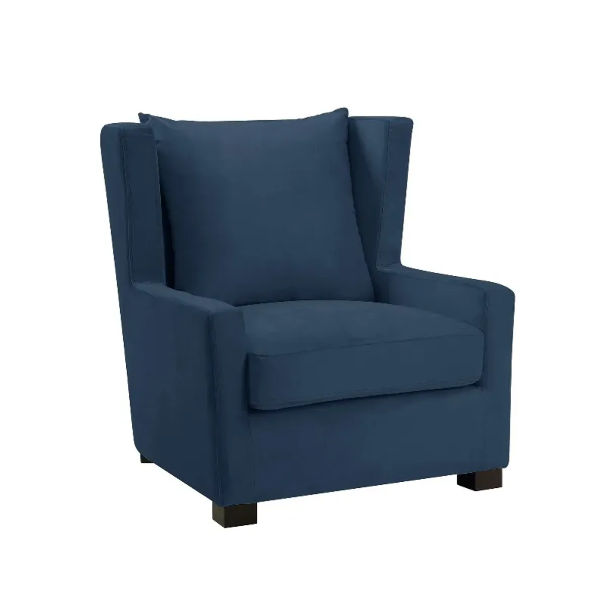 Stol Kingston halvrund B81 D93 H89 Velour Petroleums Blue 