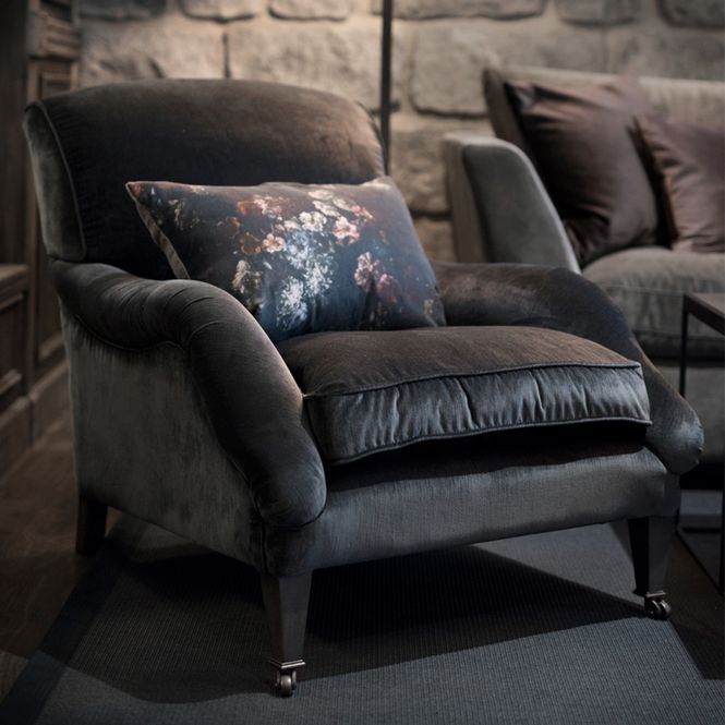 Hovedbilde WINSTON Lounge chair velvet charcoal  04-93833