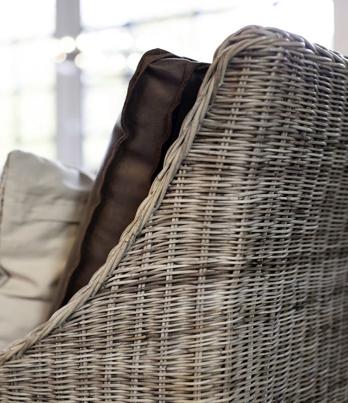 MADISON LOUNGE lenestol i rotting med pute i natural 07-07235