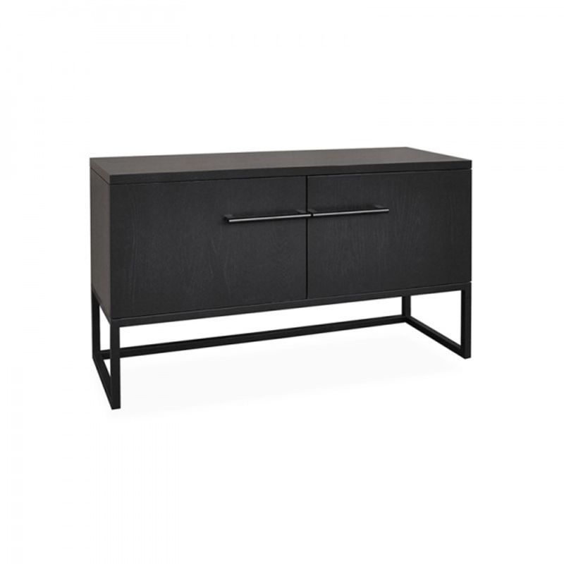 Skjenk Nice Sort Eik sort metall understell Mål: 120*40*70