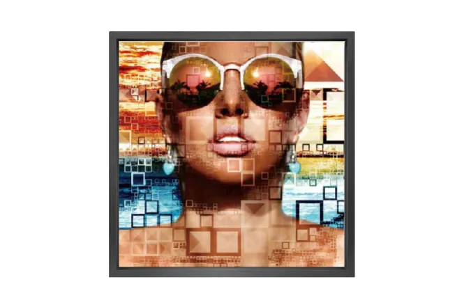 Hovedbilde  Canvas 5cm black frame AI generated lady no1 ...
