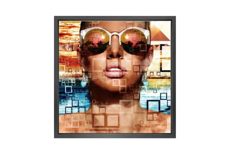  Canvas 5cm black frame AI generated lady no1 120cm x 120cm 