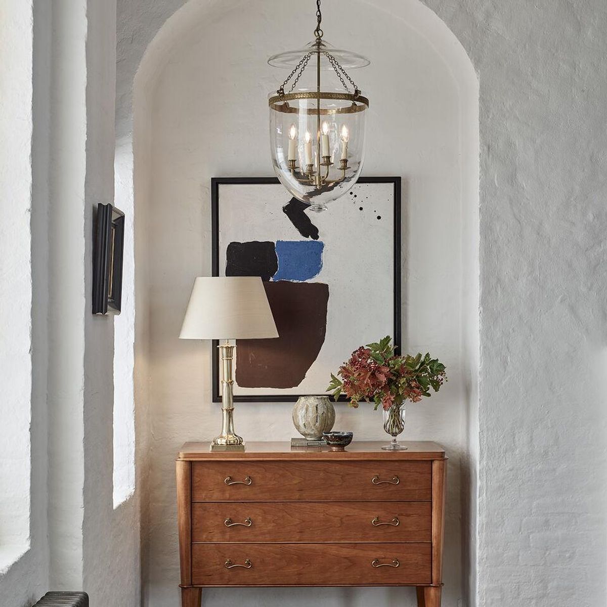 Glass Globe Lantern taklampe Code: CL0300.BR brass
