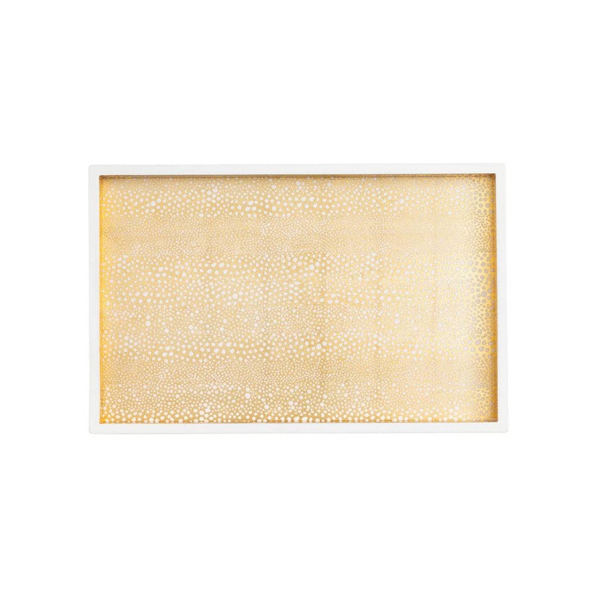 Pebble Lacquer Vanity Tray in Gold - 1 Each Caspari SKU: 16790LQ