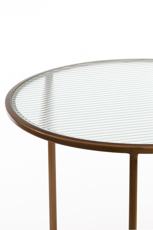 Lampebord 6781385 - Side table S/2 Ø40x45+Ø50x52 cm FERATI glass