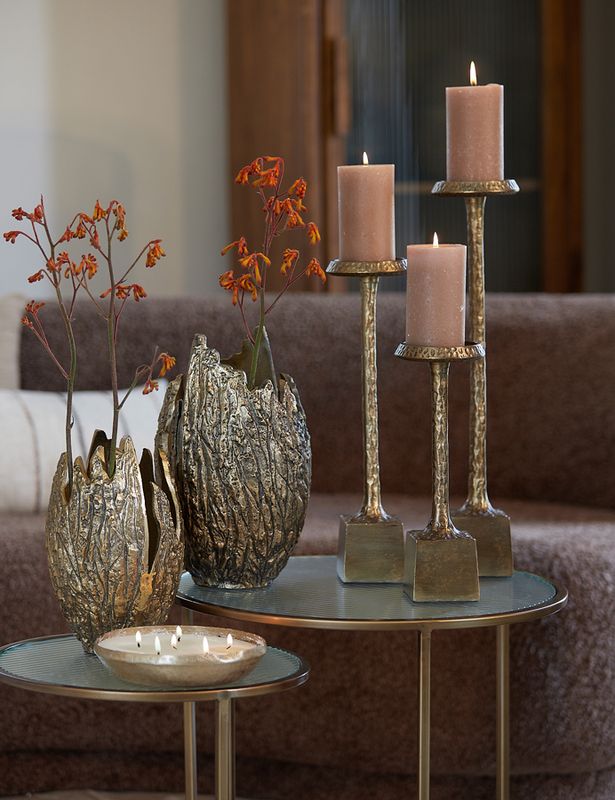 Lampebord 6781385 - Side table S/2 Ø40x45+Ø50x52 cm FERATI glass