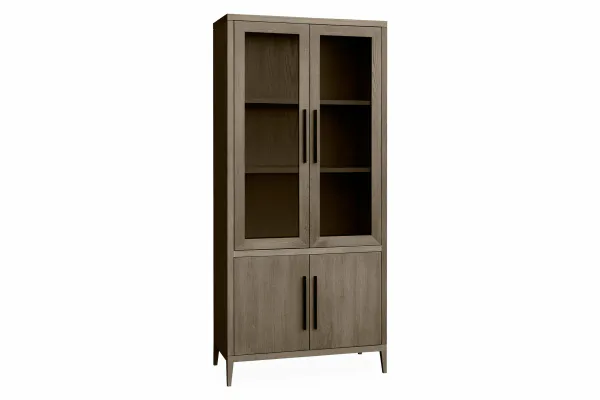 Hovedbilde Vitrineskap Morris m/4dører 95x210x45 Muskat grov ...