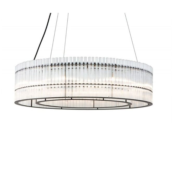 Hovedbilde  Taklampe Hoover D74 x H19,5CM Black clear glass 