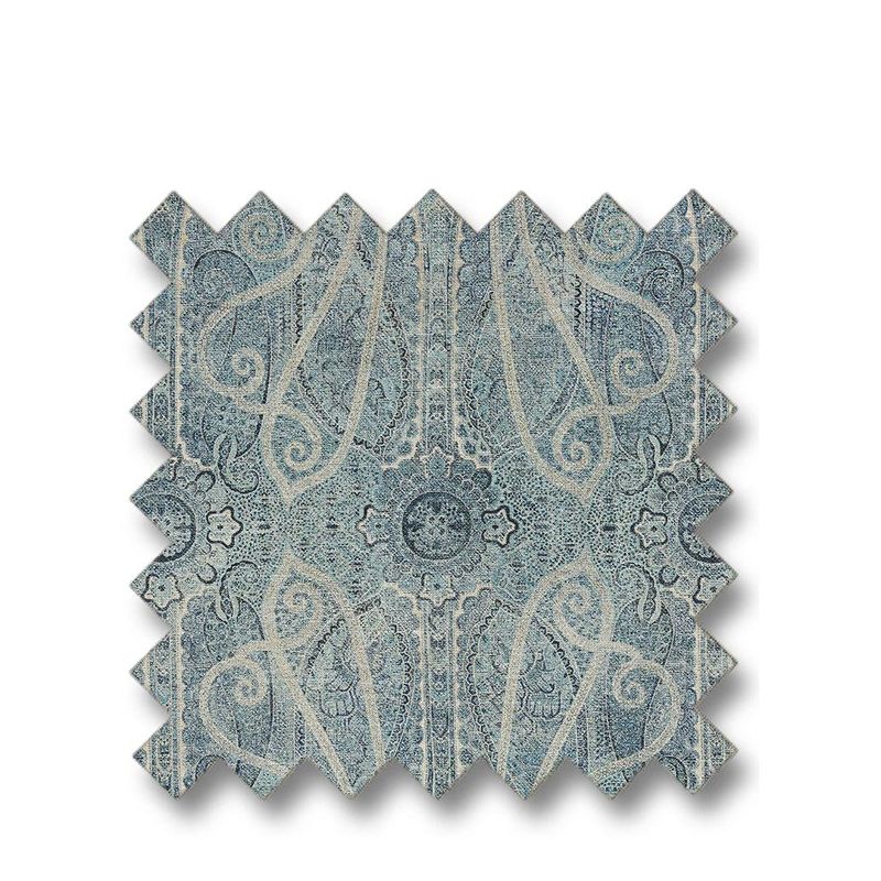 SHELDON paisley indigo metervare stoff fra Artwood