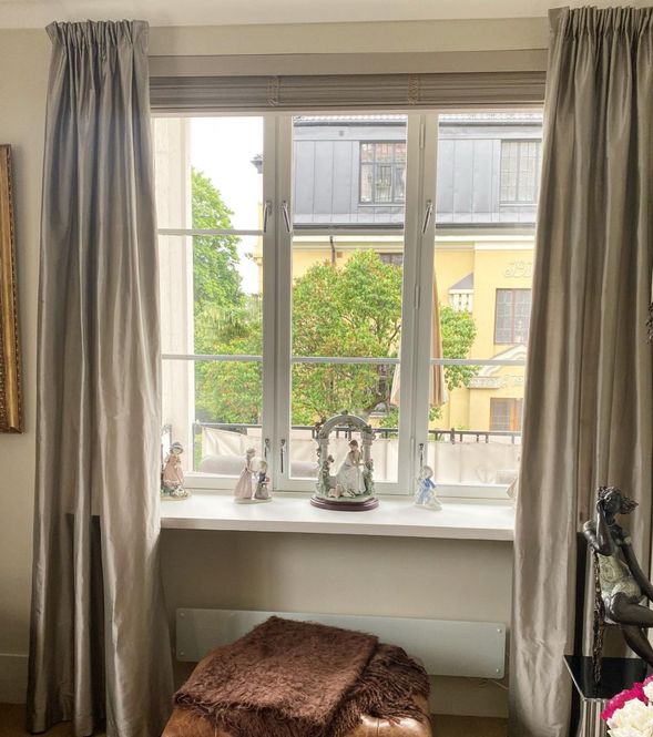 Hovedbilde Gardiner i silke Lucerne fra Colefax& Fowler