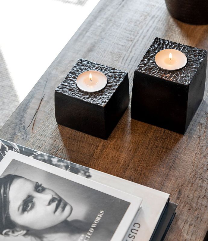 TEALIGHT Antique bronze. Metall.