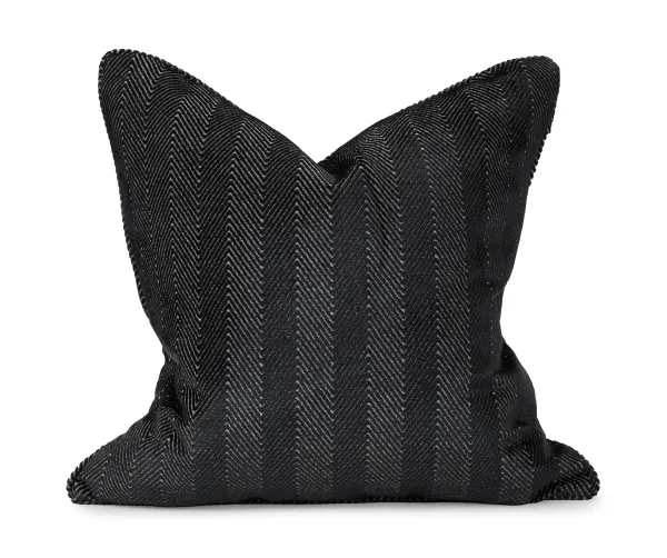Hovedbilde  Pute 53x53 Herringbone Black  Varenr.  222-5353 
