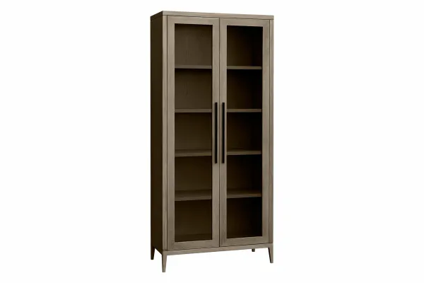 Hovedbilde Vitrineskap Morris glassdører 95x210x45 Muskat ...