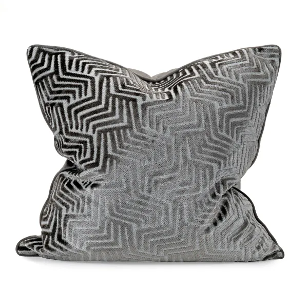 Hovedbilde  Pute 53x53 Cut Velvet Charcoal (Splender)  ...