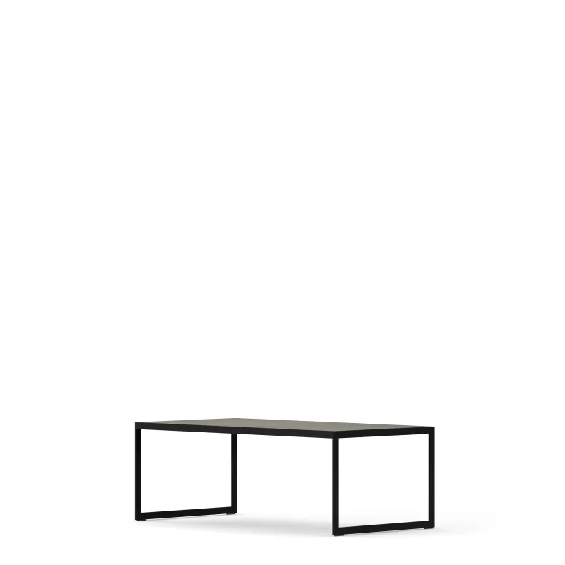 Square sofabord svart metallramme - med stenplate Blueverde  