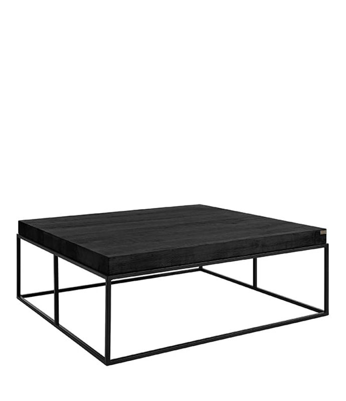 CARLISLE sofabord 100x100x37 i massiv eik sort 04-80819