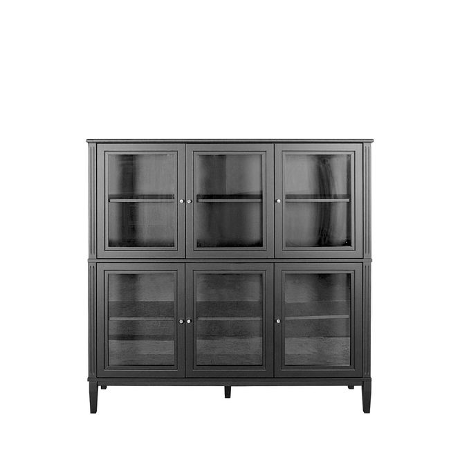 Hovedbilde Stockholm  Vitrineskap141x37dx134h black 