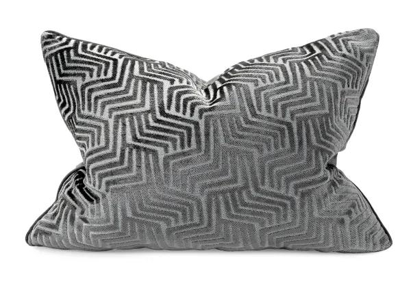 Hovedbilde  Pute 45x60 Cut Velvet Charcoal (Splender)  ...